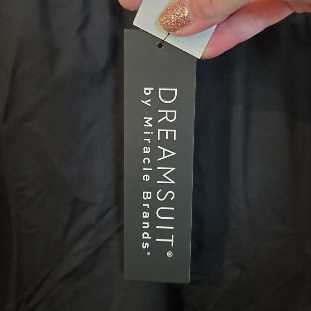 NWT Swim Skirt Dreamsuit by Miracle Brands Black Control Fabric Swimsuit Bottoms - Picture 10 of 10